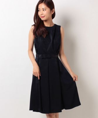 ＜ELISA＞ パウダリークロスワンピース ネービーブルー 【三越・伊勢丹/公式】