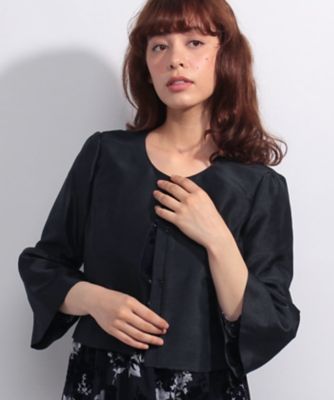 ＜ローズティアラ＞ ベルスリーブシャンタンボレロジャケット ネービーブルー 【三越・伊勢丹/公式】