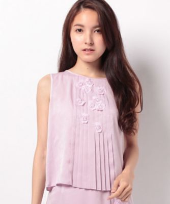 ＜ELISA＞ 【セットアップ対応商品】パウダリークロスブラウス ピンク 【三越・伊勢丹/公式】