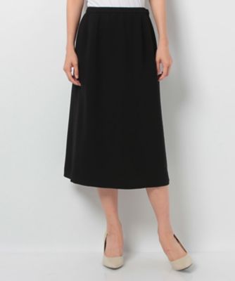 ＜レリアン/Leilian＞ ベーシックカラーミディ丈スカート クロ 【三越・伊勢丹/公式】