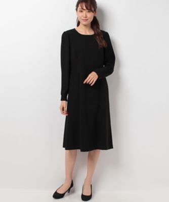 ＜レリアン/Leilian＞ 【セットアップ対応商品】長袖ワンピ-ス クロ 【三越・伊勢丹/公式】