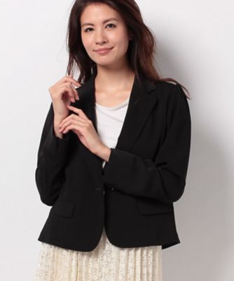 ＜ローズティアラ＞ ダブルクロステーラードジャケット クロ 【三越・伊勢丹/公式】