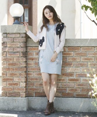 ＜ローズティアラ＞ リボンディティールポンチパーカー ピンク 【三越・伊勢丹/公式】