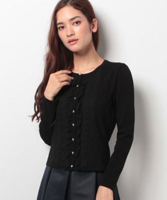 ＜ELISA＞ トーションレースニット クロ 【三越・伊勢丹/公式】