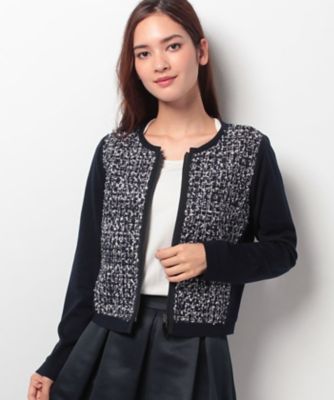 ＜ELISA＞ ツィードニット ネービーブルー 【三越・伊勢丹/公式】