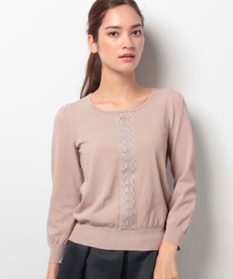 ＜ELISA＞ トーションレースニット ベージュ 【三越・伊勢丹/公式】
