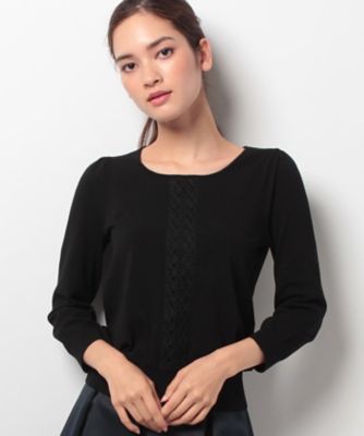 ＜ELISA＞ トーションレースニット クロ 【三越・伊勢丹/公式】