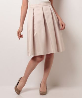 ＜ELISA＞ グログランサテンスカート ベージュ 【三越・伊勢丹/公式】