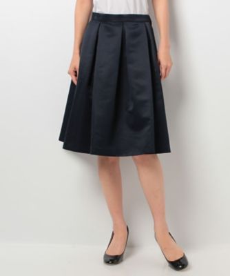 ＜ELISA＞ グログランサテンスカート ネービーブルー 【三越・伊勢丹/公式】