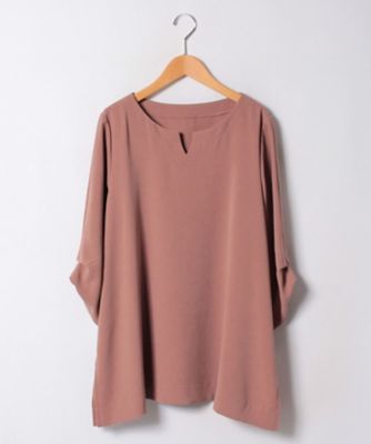 ＜レリアン プラスハウス＞ 大きいサイズ プルオーバーチュニックブラウス オレンジ 【三越・伊勢丹/公式】