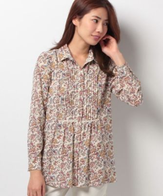 ＜レリアン/Leilian＞ 花柄羽織ブラウス ベージュ 【三越・伊勢丹/公式】