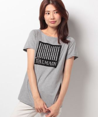 ＜レリアン/Leilian＞ 【BALMAIN】Tシャツ ライトグレー 【三越・伊勢丹/公式】