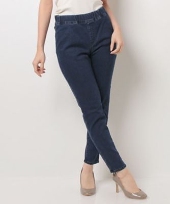 ＜レリアン/Leilian＞ スキニージーンズ ネービーブルー 【三越・伊勢丹/公式】