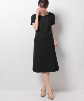 ＜OLD ENGLAND＞ ウールシルクギャバジンワンピース ブラック 【三越・伊勢丹/公式】