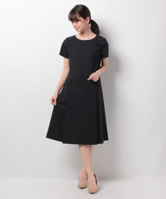 ＜OLD ENGLAND＞ ウールシルクギャバジンワンピース ネービー 【三越・伊勢丹/公式】