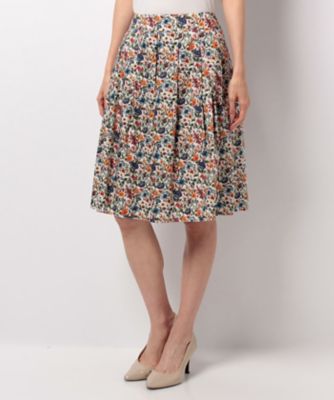 ＜OLD ENGLAND＞ 【セットアップ対応商品】リバティプリントスカート ベージュ 【三越・伊勢丹/公式】