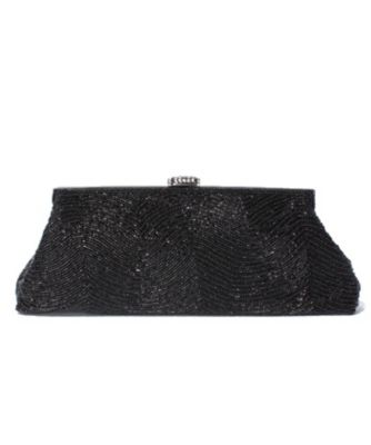 ＜レリアン/Leilian＞ ビーズクラッチバッグ クロ 【三越・伊勢丹/公式】