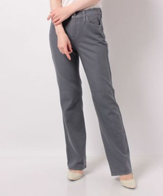 ＜レリアン/Leilian＞ ストレートデニムパンツ グレー 【三越・伊勢丹/公式】