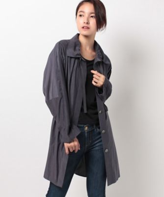 ＜レリアン/Leilian＞ ネックリボンミディ丈コート ネービーブルー 【三越・伊勢丹/公式】