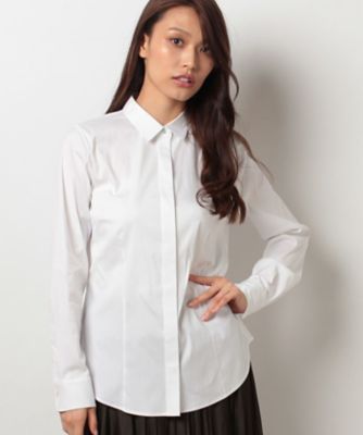 ＜レリアン/Leilian＞ プレーンシャツ シロ 【三越・伊勢丹/公式】