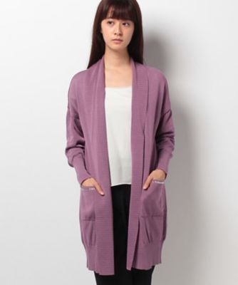 ＜レリアン プラスハウス＞ 大きいサイズ 【BALMAIN】ロングトッパーカーディガン ピンク 【三越・伊勢丹/公式】