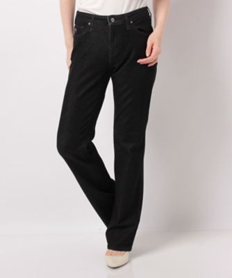 ＜レリアン プラスハウス＞ 大きいサイズ ストレートデニム クロ 【三越・伊勢丹/公式】