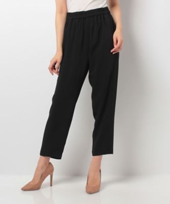 ＜ローズティアラ＞ 【セットアップ対応商品】ダブルクロスウエストゴムパンツ クロ 【三越・伊勢丹/公式】