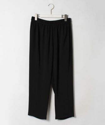 ＜ローズティアラL＞ 大きいサイズ ダブルクロスウエストゴムパンツ クロ 【三越・伊勢丹/公式】