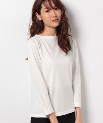 ＜OLD ENGLAND＞ リヨセルジャージーボートネックプルオーバー オフホワイト 【三越・伊勢丹/公式】