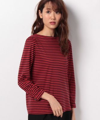 ＜OLD ENGLAND＞ リヨセルジャージーボートネックプルオーバー レッド 【三越・伊勢丹/公式】