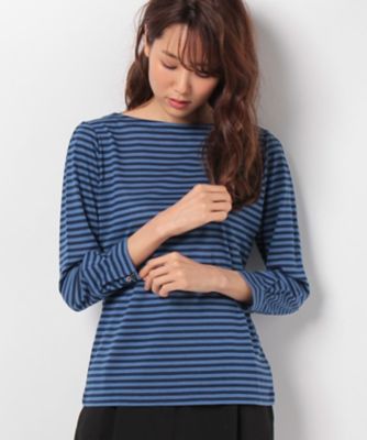 ＜OLD ENGLAND＞ リヨセルジャージーボートネックプルオーバー サックス 【三越・伊勢丹/公式】