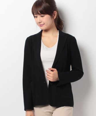 ＜レリアン プラスハウス＞ 大きいサイズ テーラードジャケット ネービーブルー 【三越・伊勢丹/公式】