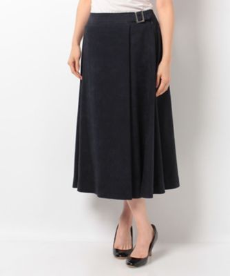 ＜レリアン/Leilian＞ フェイクスエードスカ-ト ネービーブルー 【三越・伊勢丹/公式】