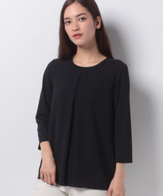 ＜レリアン/Leilian＞ フロントタックカットソー ネービーブルー 【三越・伊勢丹/公式】