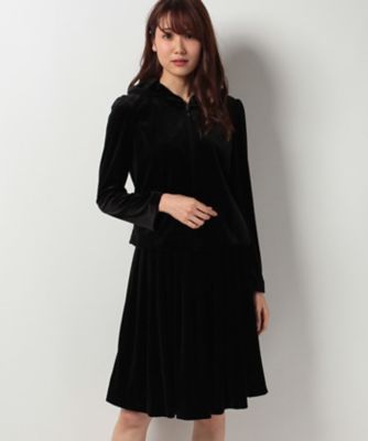 ＜ELISA＞ ブライトベロアプルオーバー クロ 【三越・伊勢丹/公式】