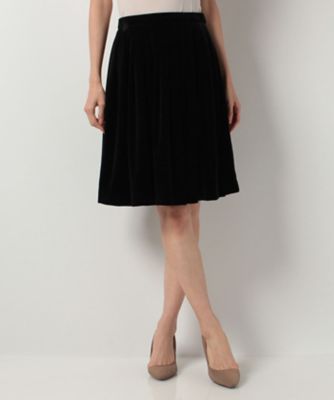 ＜ELISA＞ ブライトベロアスカート クロ 【三越・伊勢丹/公式】