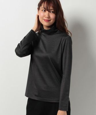 ＜レリアン/Leilian＞ シルクハイネックトップス グレー 【三越・伊勢丹/公式】