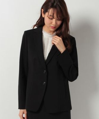 ＜レリアン/Leilian＞ 【セットアップ対応商品】2つボタンジャケット クロ 【三越・伊勢丹/公式】