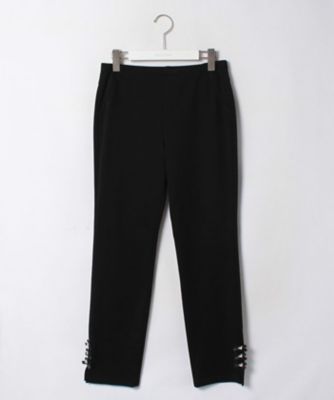 ＜ローズティアラL＞ 大きいサイズ リボンモチーフレギンスフルレングスパンツ クロ 【三越・伊勢丹/公式】