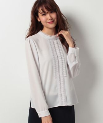 ＜レリアン プラスハウス＞ 大きいサイズ プルオーバーブラウス ライトグレー 【三越・伊勢丹/公式】