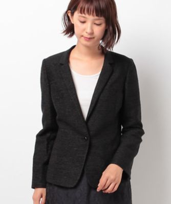 ＜レリアン/Leilian＞ 1つボタンジャケット クロ 【三越・伊勢丹/公式】