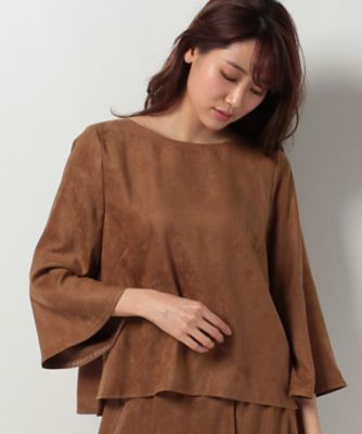 ＜CARA O CRUZ＞ 【セットアップ対応商品】スエード調プルオーバー チャイロ 【三越・伊勢丹/公式】