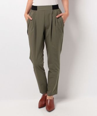 ＜CARA O CRUZ＞ ウエストゴムカジュアルパンツ ダークグリーン 【三越・伊勢丹/公式】