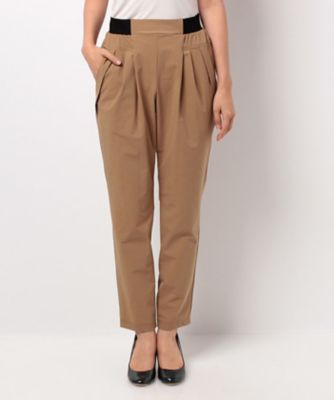 ＜CARA O CRUZ＞ ウエストゴムカジュアルパンツ チャイロ 【三越・伊勢丹/公式】