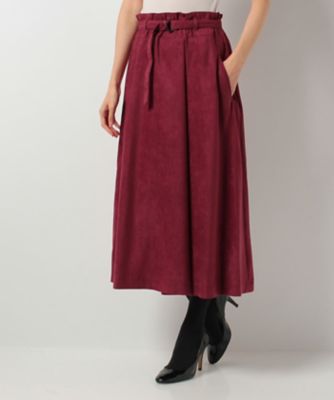 ＜CARA O CRUZ＞ 【セットアップ対応】ロングスカート アカ 【三越・伊勢丹/公式】