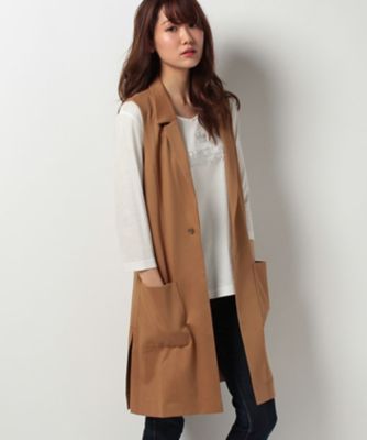 ＜CARA O CRUZ＞ ロングジレ チャイロ 【三越・伊勢丹/公式】