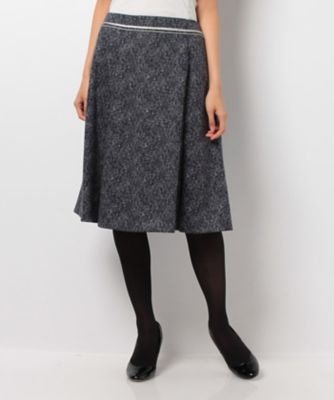 ＜レリアン プラスハウス＞ 大きいサイズ ミドル丈スカート ネービーブルー 【三越・伊勢丹/公式】