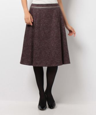 ＜レリアン プラスハウス＞ 大きいサイズ ミドル丈スカート ワイン 【三越・伊勢丹/公式】