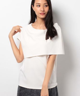 ＜レリアン/Leilian＞ 重ねデザイントップス アイボリー 【三越・伊勢丹/公式】