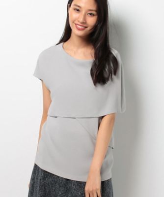 ＜レリアン/Leilian＞ 重ねデザイントップス ライトグレー 【三越・伊勢丹/公式】